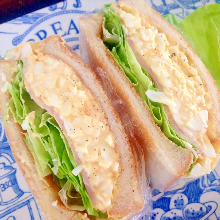 ボリューム玉子とハムのサンドイッチ 沼サン レシピ 作り方 By Balletmom 楽天レシピ